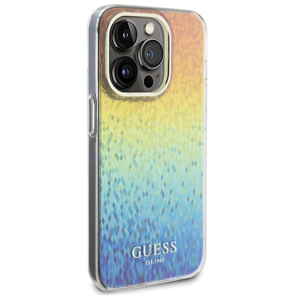 Etui Guess GUHCP15LHDECMI iPhone 15 Pro 6.1" wielokolorowy hardcase IML Faceted Mirror Disco Iridescent Case