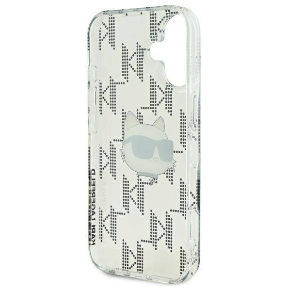 Etui Karl Lagerfeld iPhone 16 6.1" przezroczysty/transparent hardcase IML Choupette Head Electroplated