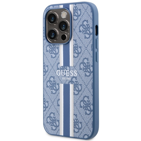 Etui Guess GUHMP14LP4RPSB iPhone 14 Pro 6.1" niebieski/blue hardcase 4G Printed Stripes MagSafe Case
