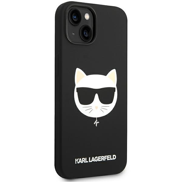 Etui KARL LAGERFELD Apple iPhone 14 Plus Silicone Choupette Head Magsafe Czarny Hardcase