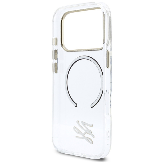 Etui Karl Lagerfeld IML KL Script Logo   MagSafe do iPhone 17 Pro Max przezroczysty