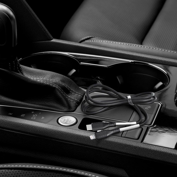 Kabel USB C do Lightning Forcell F-Energy PD 3A 27W Carbon 1 m CB-01C czarny