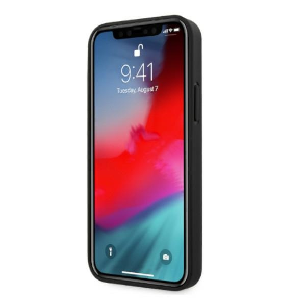 Etui FERRARI Apple iPhone 12 Pro Max On Track Carbon Stripe Czarny Hardcase