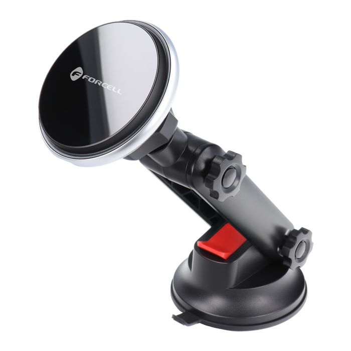 Uchwyt na telefon do samochodu indukcyjny magnetyczny zgodny z MagSafe Forcell F-Grip HS2 15W do szyby / deski czarny
