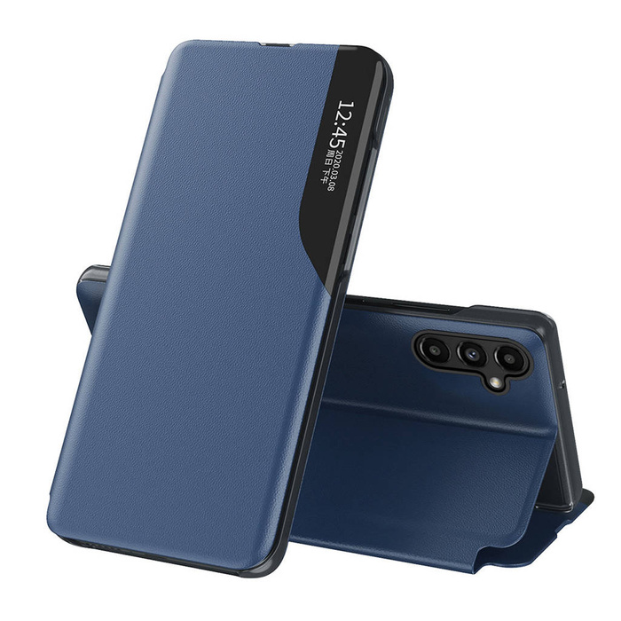 Etui Eco Leather View Case etui do Samsung Galaxy A14 z klapką podstawka niebieskie Case