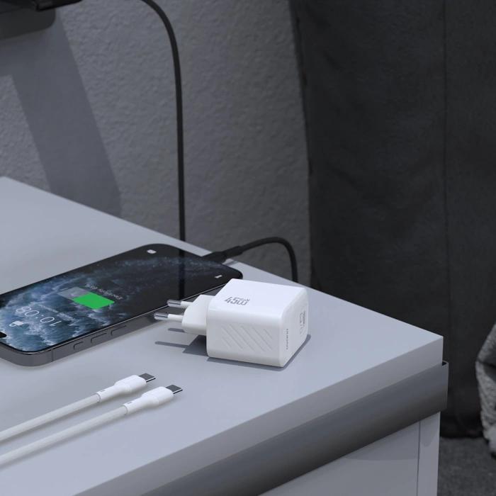 Ładowarka sieciowa Dudao A28C 45W GaN + kabel USB-C - czarna