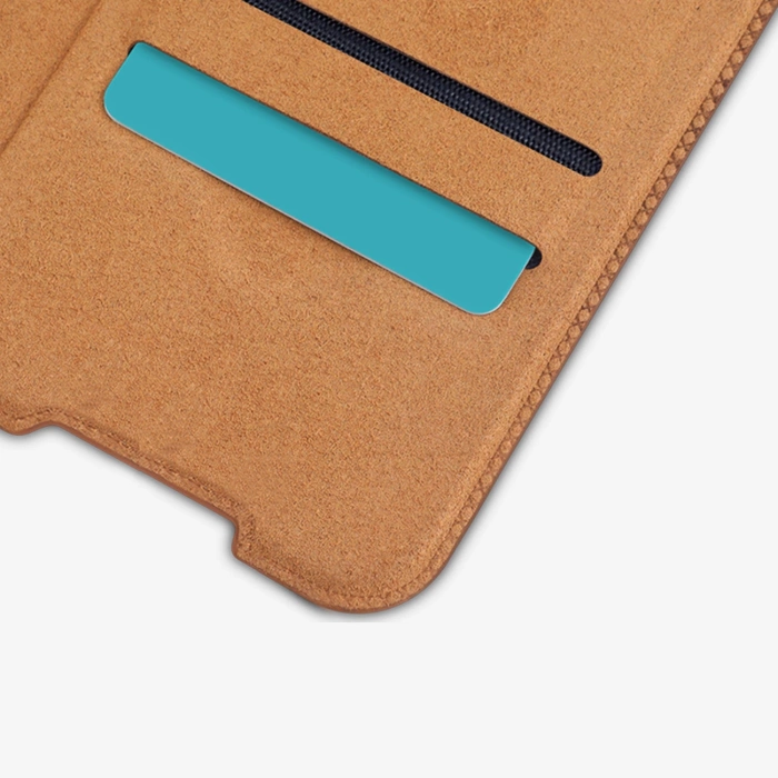 Skórzane etui do Samsung Galaxy A34 5G z klapką portfel Nillkin Qin Leather - brązowe