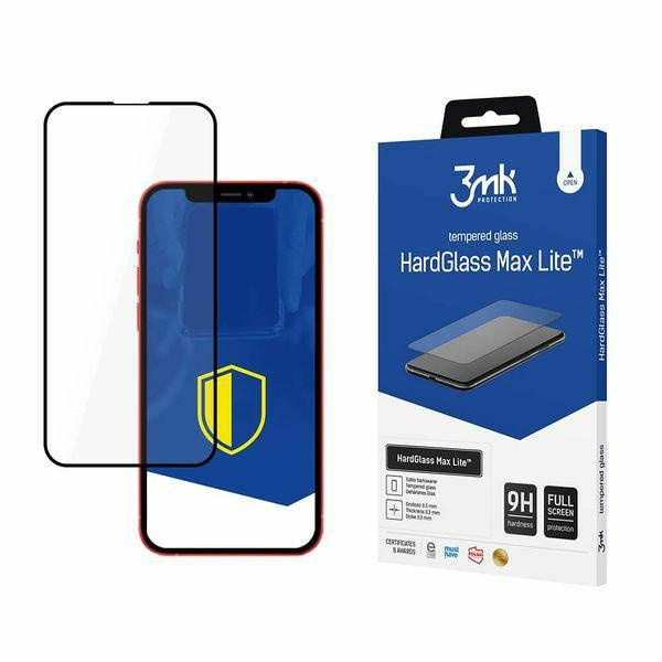 Szkło Hartowane 3MK Apple iPhone 13 13 Pro Czarny HardGlass Max Lite