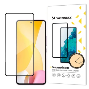 Wozinsky super wytrzymałe szkło hartowane Full Glue na cały ekran z ramką Case Friendly Xiaomi 12 Lite czarny