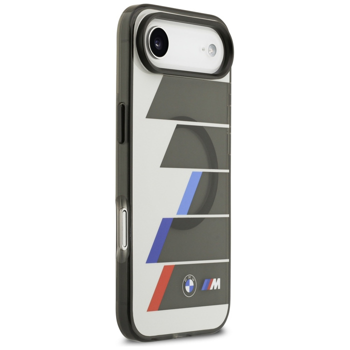 Etui BMW M IML Metal Buttons Tricolor    Lines MagSafe do iPhone Air antracyt