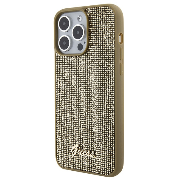 Etui Guess GUHCP15XPMSDGSD iPhone 15 Pro Max 6.7" złoty/gold hardcase Disco Metal Script Case