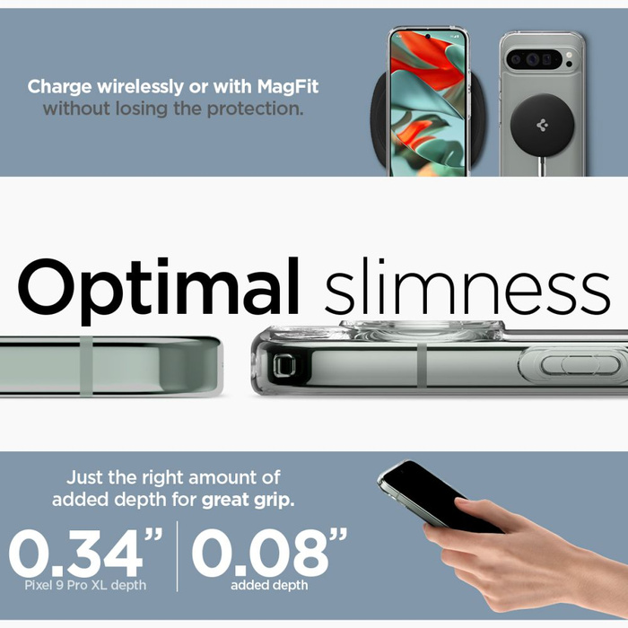 Etui SPIGEN ULTRA HYBRID ONETAP RING MAGSAFE GOOGLE PIXEL 9 PRO XL WHITE