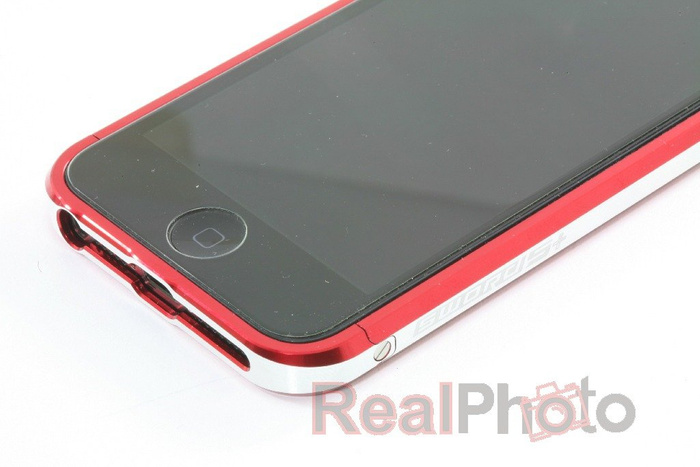 Etui LJY Sword 5+ iPhone 5 5S SE Aluminium Bumper Ramka RED