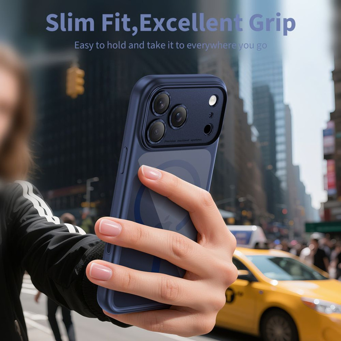 TECH-PROTECT MAGPEAK MAGSAFE CC IPHONE 17 PRO MAX DEEP BLUE/CLEAR