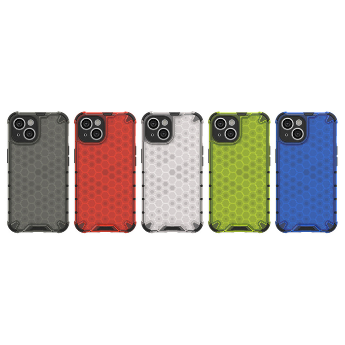 Etui Honeycomb Etui iPhone 14 Pancerny Hybrydowy Pokrowiec Niebieskie Case