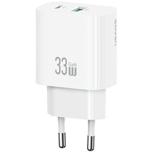 Ładowarka sieciowa USAMS CC317 T65 33W   1xUSB-C 1xUSB-A Fast Charging biały