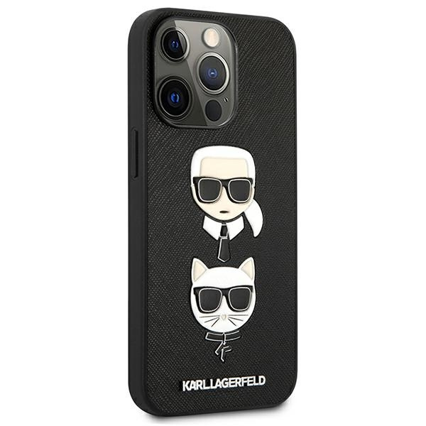Etui KARL LAGERFELD Apple iPhone 13 Pro Book Saffiano Karl & Choupette Czarny Case