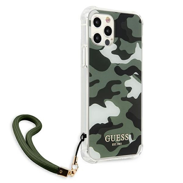 Etui GUESS Apple iPhone 12 12 Pro Camo Collection Zielony Hardcase
