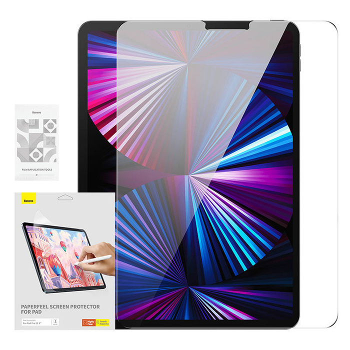 Folia na ekran  Baseus Paperfeel do Pad Pro (2018 / 2020 / 2021 / 2022) 12.9″, Clear
