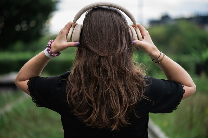 Słuchawki bezprzewodowe nauszne Forcell F-Audio Touch Beat ANC beżowe