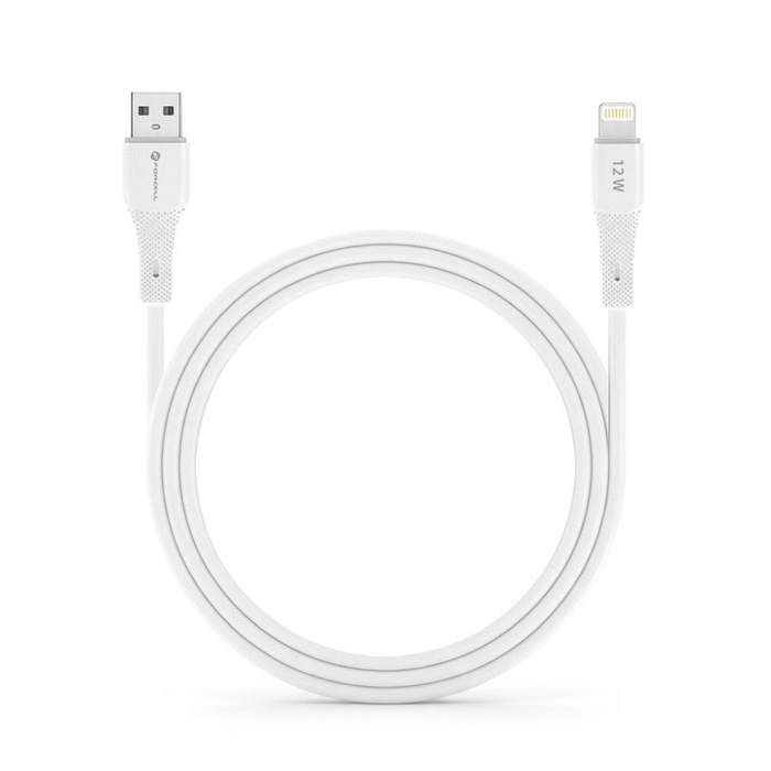 Kabel USB A do Lightning Forcell F-Energy 2,4A 12W Silicone 1 m C343 biały
