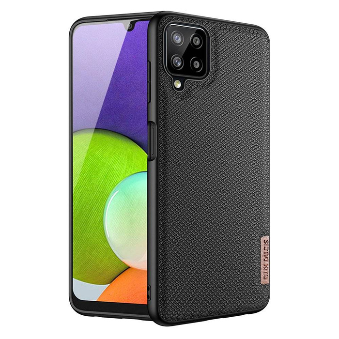 Dux Ducis Fino etui pokrowiec pokryty nylonowym materiałem Samsung Galaxy A22 4G czarny