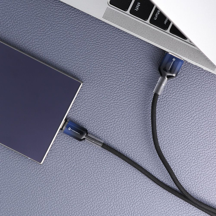 Kabel USB A do Micro USB Forcell F-Energy QC3.0 2,4A 18W Gradient 1 m C351 czarny