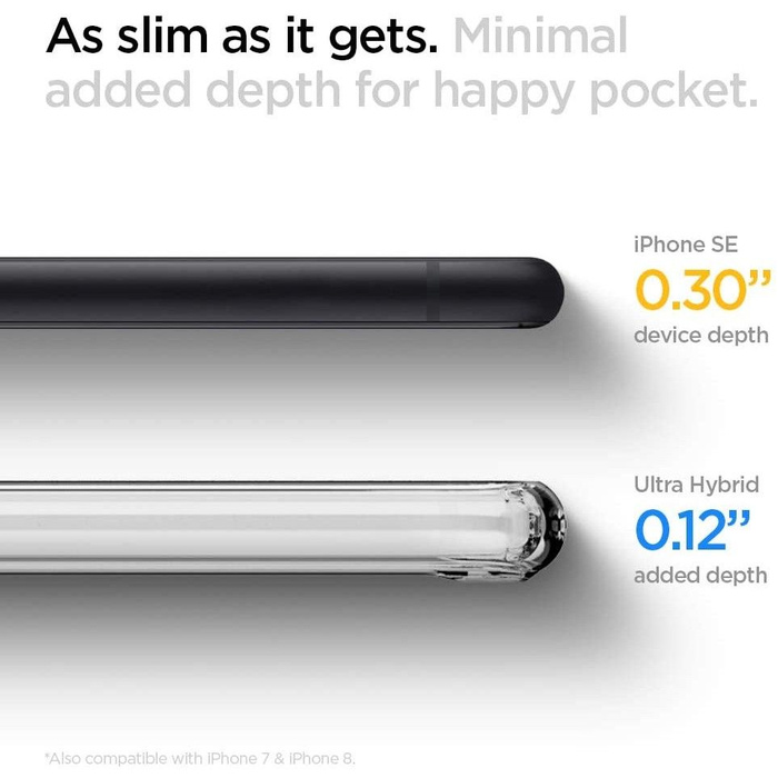 Etui iPhone 7 8 Spigen Ultra Hybrid Clear Przezroczysty Case Apple