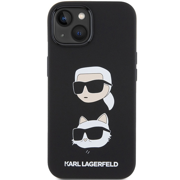 Etui Karl Lagerfeld KLHCP15MSDHKCNK iPhone 15 Plus 6.7" czarny/black Silicone Karl&Choupette Head Case