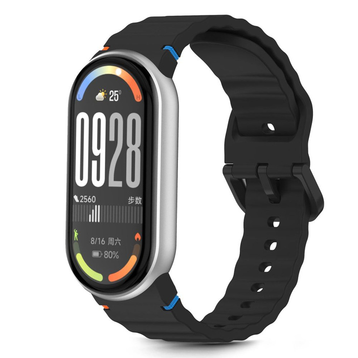 PASEK TECH-PROTECT XIAOMI SMART BAND 8 / 9 / 10 / NFC SILICONE SPORT CZARNY