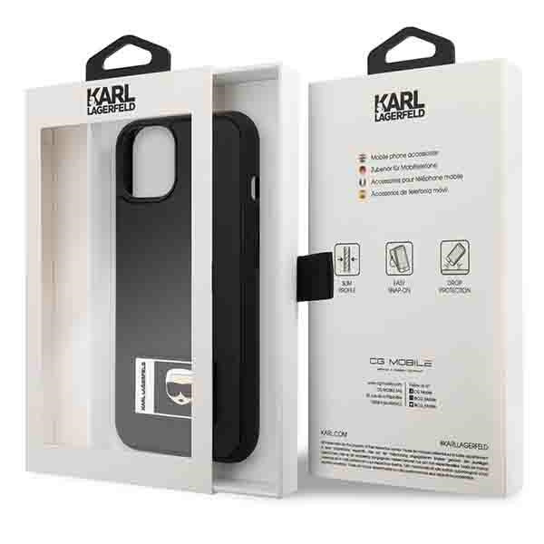 Etui KARL LAGERFELD Apple iPhone 13 Ikonik Patch Czarny Hardcase