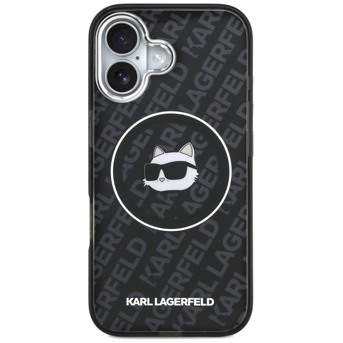 Etui Karl Lagerfeld IML Choupette Head   Logo MagSafe do iPhone 17 czarny