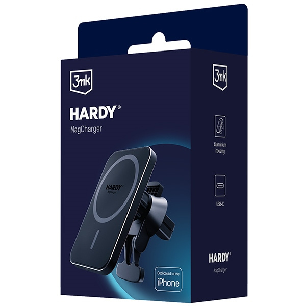 3MK Hardy MagCharger 15W ład. indukcyjna samochodowa dedykowana dla iPhone