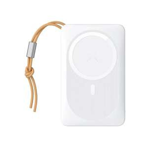 VEGER powerbank 10000 mAh z ładowaniem indukcyjnym kompatybilny z MagSafe PD QC3.0 2A 20W MagOn (VP1151 / W1151) biały