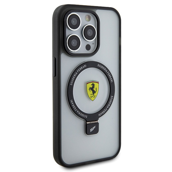 Etui Ferrari FEHMP15LUSCAH iPhone 15 Pro 6.1" transparent hardcase Ring Stand 2023 Collection MagSafe Case