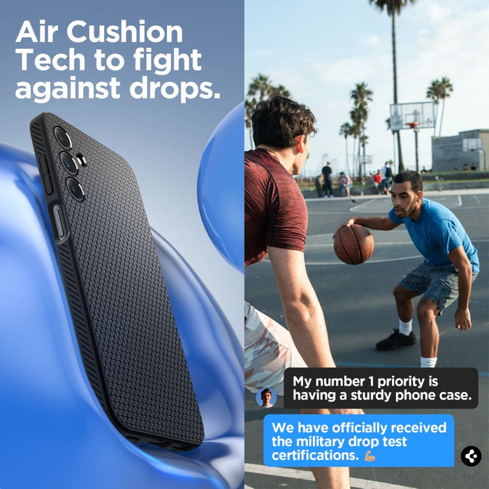 Etui Spigen Liquid Air Samsung Galaxy A15 4g / 5g Matte Black Case