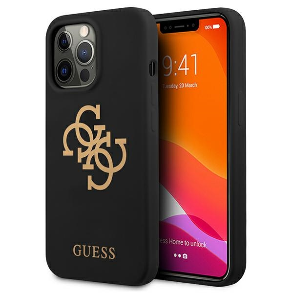 Etui GUESS Apple iPhone 13 13 Pro Silicone 4G Logo Czarny Hardcase