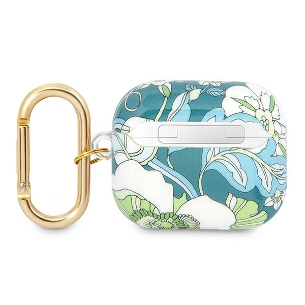 Etui GUESS Apple AirPods 3 Cover Flower Strap Collection Zielony Case