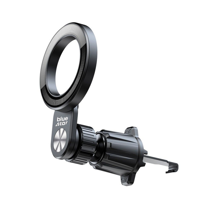 BLUE STAR magnetyczny uchwyt samochodowy MAG TWIST do kratki wlotu kompatybilny z MagSafe czarny
