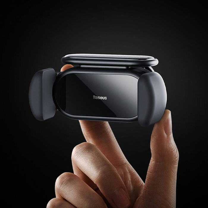 Baseus Steel Cannon Pro solarny automatyczny uchwyt samochodowy na kokpit czarny (SUGP010001)