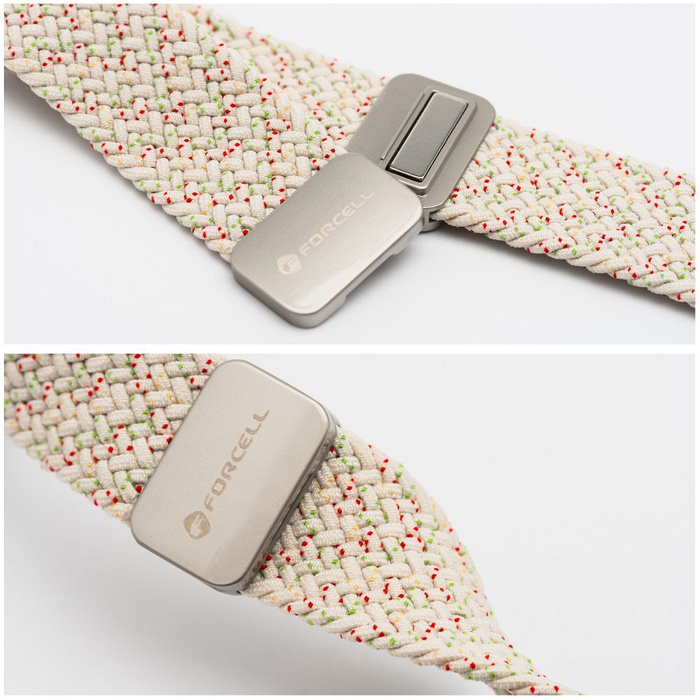 FORCELL F-DESIGN FA02 pasek magnetyczny nylonowy do APPLE Watch 42 / 44 / 45 / 49 mm złoty róż