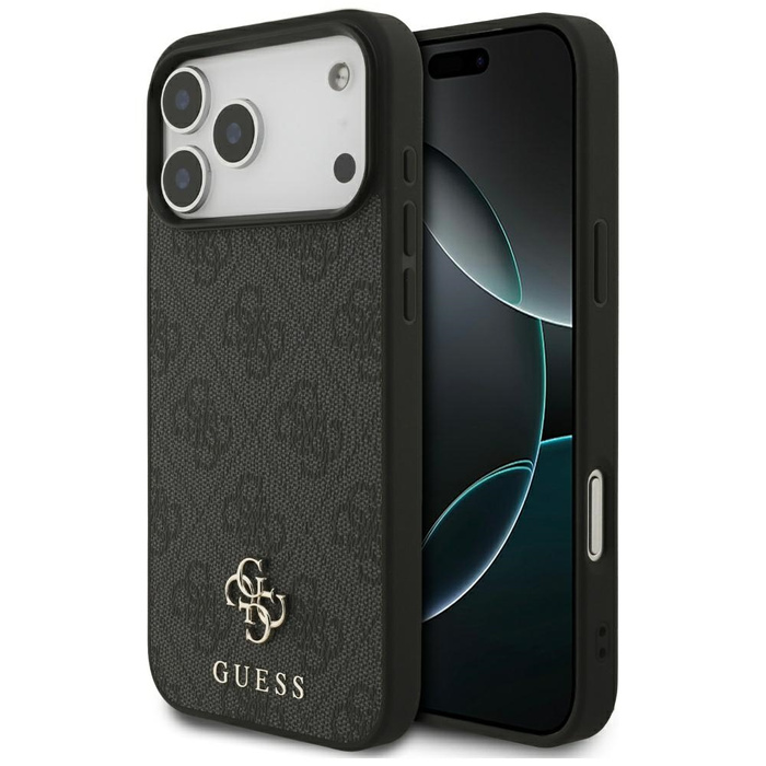 Etui Guess 4G Small Classic Logo MagSafe do iPhone 17 Pro Max czarny