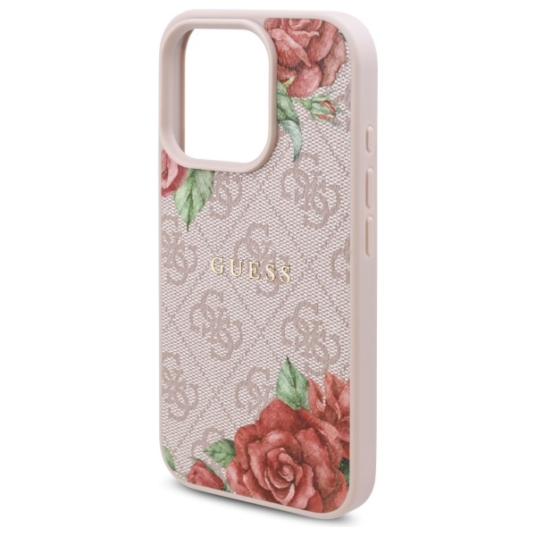 Guess GUHMP16XP4ROPEMCP iPhone 16 Pro     Max 6.9" różowy/pink hardcase 4G Flowers Print MagSafe