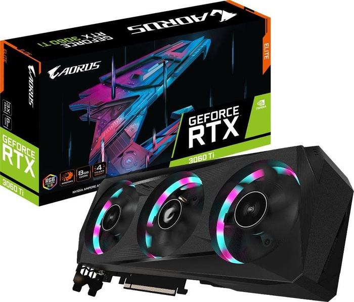 Karta graficzna Gigabyte GeForce RTX 3060 Ti Aorus Elite 8GB GDDR6 LHR