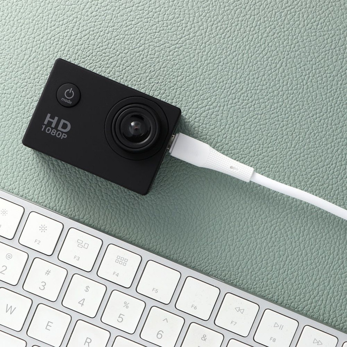 Kabel USB A do Micro USB Forcell F-Energy QC3.0 2,4A 18W Silicone 1 m C341 biały