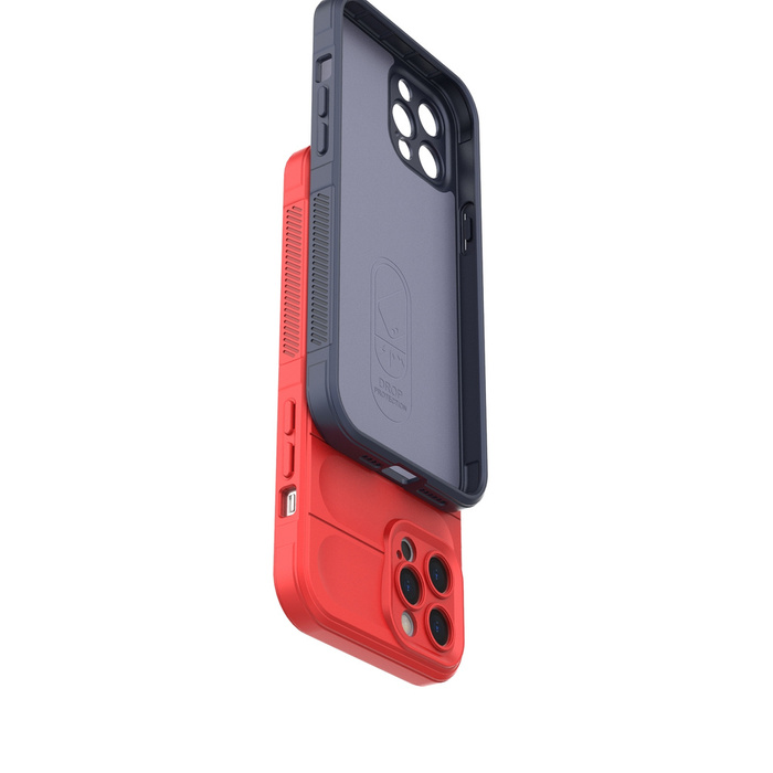 Magic Shield Case etui do iPhone 12 Pro Max elastyczny pancerny pokrowiec ciemnoniebieski