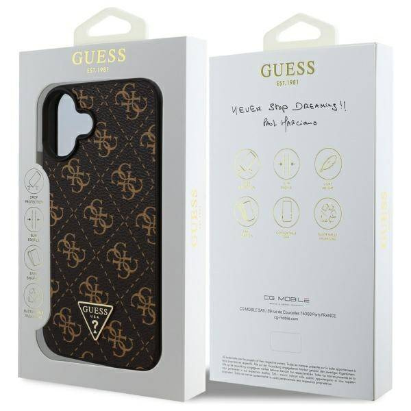 Etui Guess iPhone 16 Plus 6.7" czarny/black hardcase New 4G Triangle