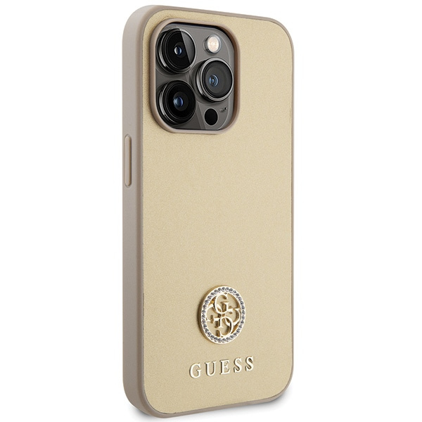 Etui Guess GUHCP15LPS4DGPD iPhone 15 Pro 6.1" złoty/gold hardcase Strass Metal Logo