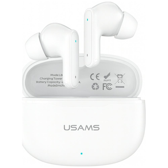 Słuchawki TWS USAMS E05 Bluetooth 6.0    bezprzewodowe biały