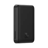 Baseus Magnetic Mini powerbank z ładowaniem indukcyjnym MagSafe 15W / szybkie ładowanie PD QC 20W 10000mAh czarny (Overseas Edition) z Kablem USB-C 0.5m Czarny